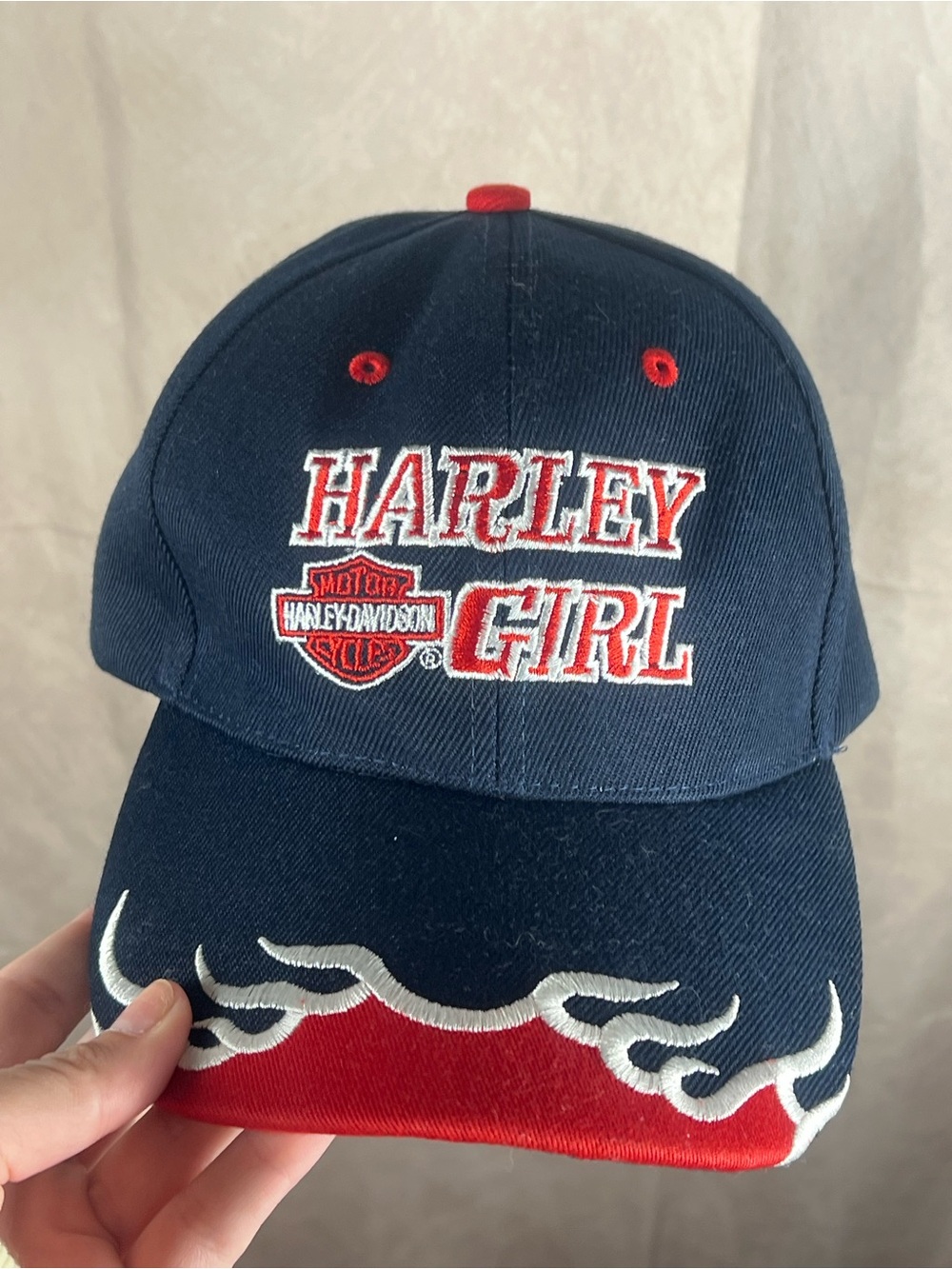 Harley-Davidson Harley Girl Flame Embroidered Baseball Cap Hat